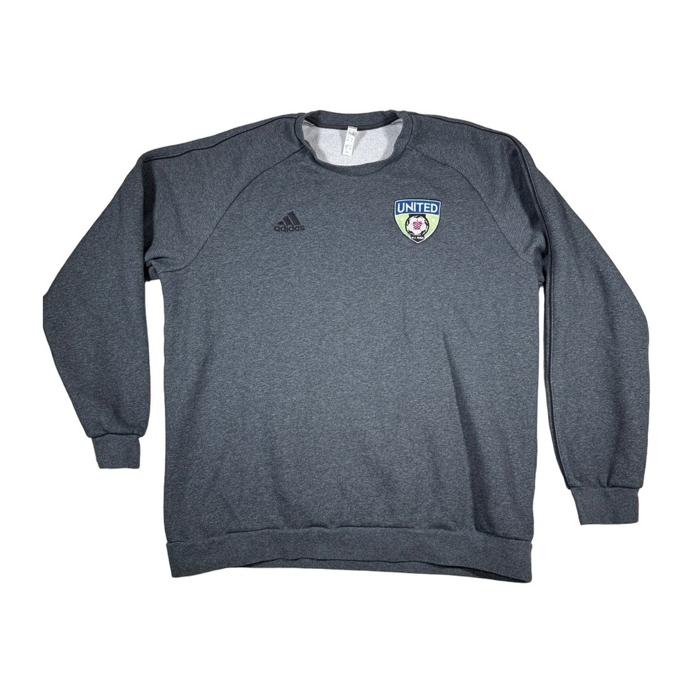 Adidas United Soccer Team Crewneck Sweatshirts Pullover Dark Gray 2XL Mens‎